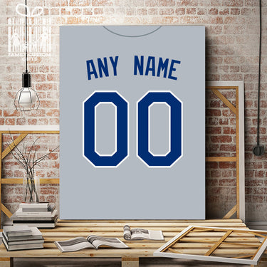Kansas City Jersey Custom Canvas Print Wall Art for Boy Girl Men Women Baseball Personalized Canvas Art